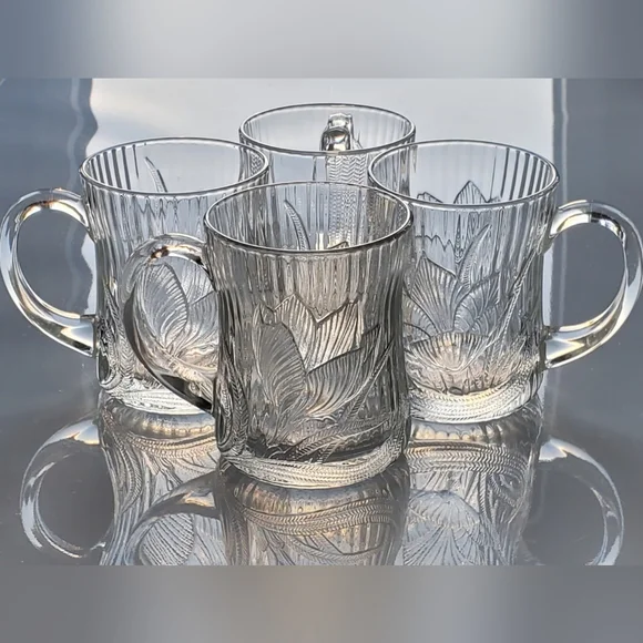 (4)10oz 🇫🇷 "Canterbury" Mugs by Arcoroc France 🇫🇷 - Picture 10 of 13